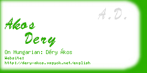 akos dery business card